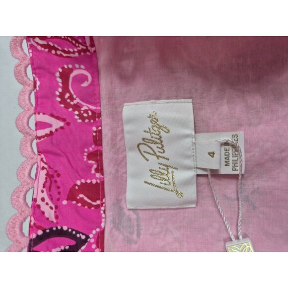 Lilly Pulitzer Women's Dress Size 4 Arletta Passion Fruit Pink Floral (25) - Picture 13 of 16